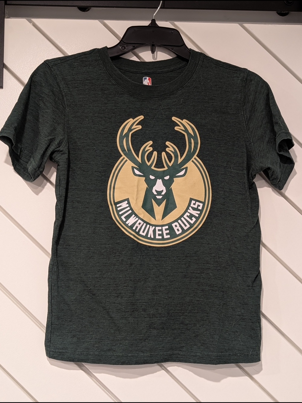Milwaukee Bucks Dark Green Logo T-Shirt Boys